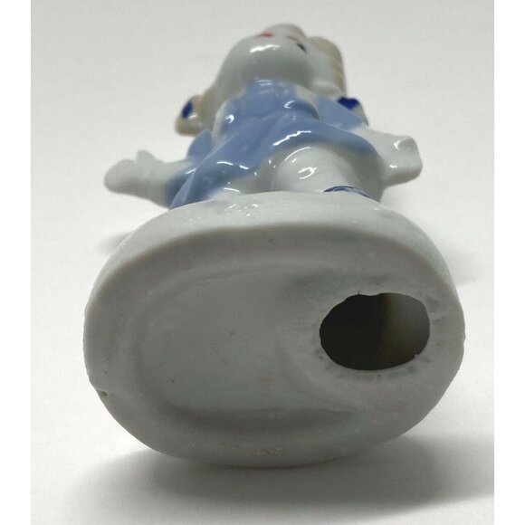 Little Porcelain Dutch Girl Figurine Vintage Child Blue White Waving Hello - Picture 4 of 8